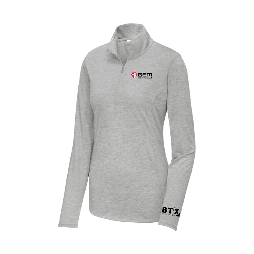 GEM - Sport-Tek Women's PosiCharge Tri-Blend Wicking 1/4-Zip Pullover. LST407  primary image