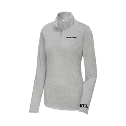 Image of i3D - Sport-Tek Women's PosiCharge Tri-Blend Wicking 1/4-Zip Pullover. LST407