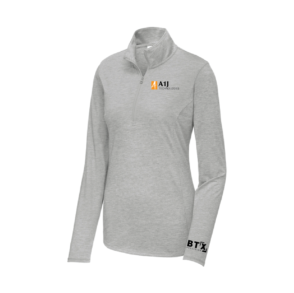 A1J - Sport-Tek Women's PosiCharge Tri-Blend Wicking 1/4-Zip Pullover. LST407 primary image
