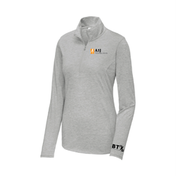 Image of A1J - Sport-Tek Women's PosiCharge Tri-Blend Wicking 1/4-Zip Pullover. LST407