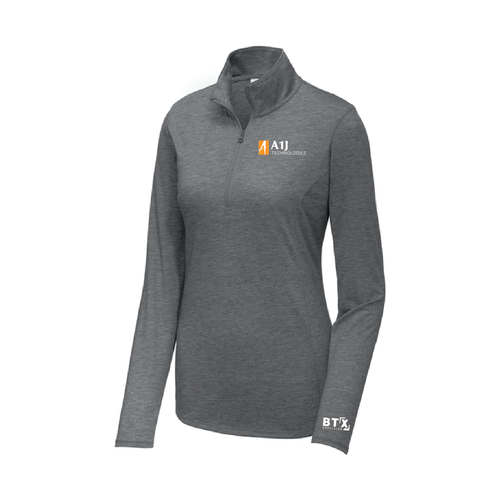 A1J - Sport-Tek Women's PosiCharge Tri-Blend Wicking 1/4-Zip Pullover. LST407 image thumbnail