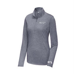 Image of HTS - Sport-Tek Women's PosiCharge Tri-Blend Wicking 1/4-Zip Pullover. LST407