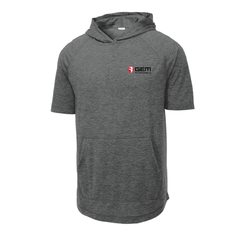 GEM - Sport-Tek PosiCharge Tri-Blend Wicking Short Sleeve Hoodie. ST404 image thumbnail