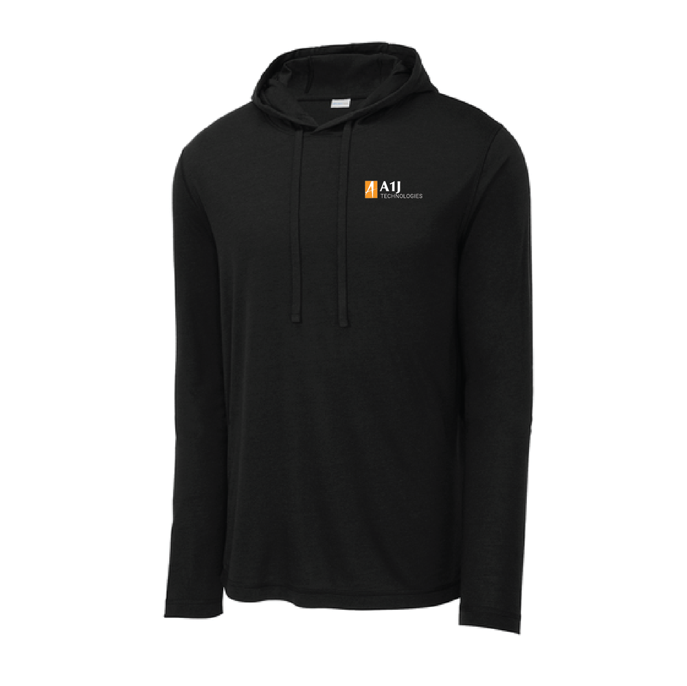 A1J - Sport-Tek PosiCharge Tri-Blend Wicking Long Sleeve Hoodie ST406 primary image