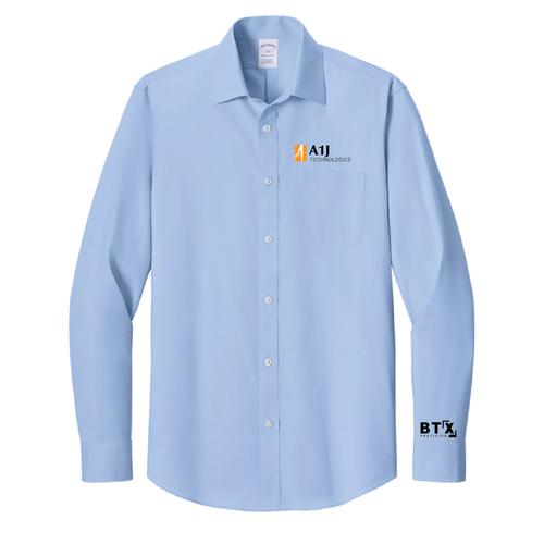 A1J Brooks Brothers Wrinkle-Free Stretch Pinpoint Spread Collar Shirt BB18012  image thumbnail