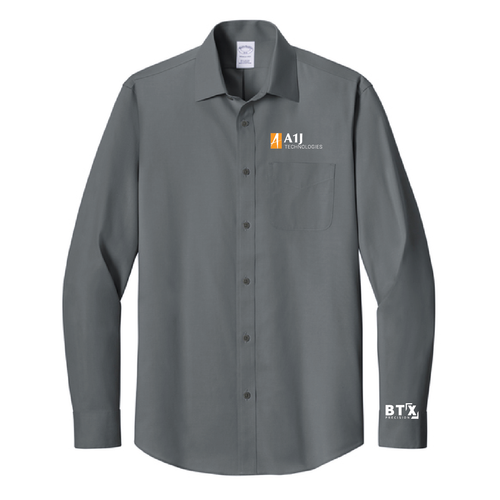 A1J Brooks Brothers Wrinkle-Free Stretch Pinpoint Spread Collar Shirt BB18012  image thumbnail
