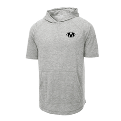 Image of ME Sport-Tek PosiCharge Tri-Blend Wicking Short Sleeve Hoodie. ST404