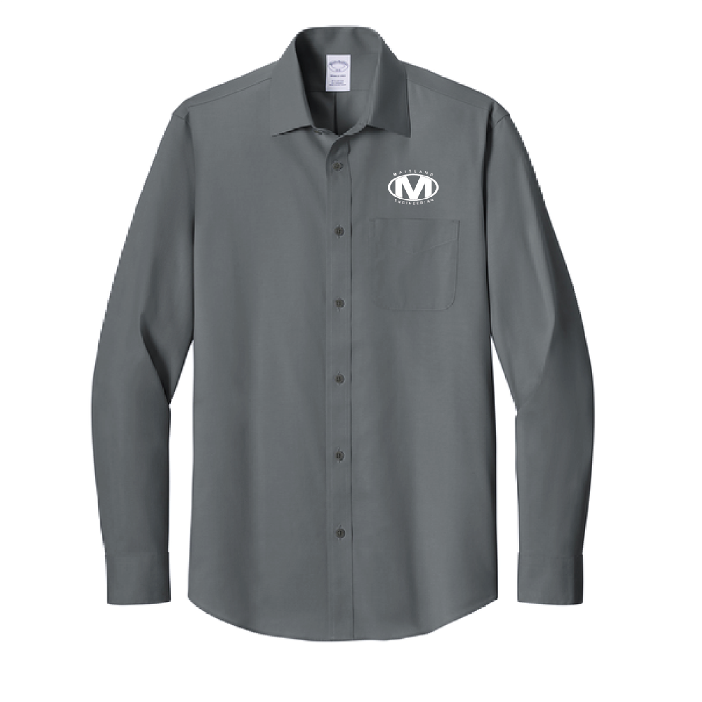 ME Brooks Brothers Wrinkle-Free Stretch Pinpoint Spread Collar Shirt BB18012  primary image