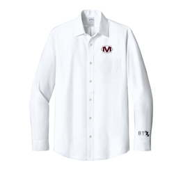 Image of ME Brooks Brothers Wrinkle-Free Stretch Pinpoint Spread Collar Shirt BB18012 