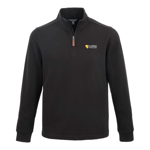 Men's Hudson Eco Knit Quarter Zip - Black image thumbnail