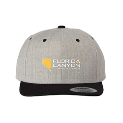 Image of YP Flat Bill Snapback Cap - Heather/Black