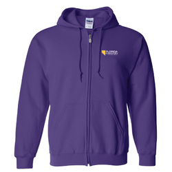 Image of Gildan Full-Zip Heavy Blend Hoodie - Purple