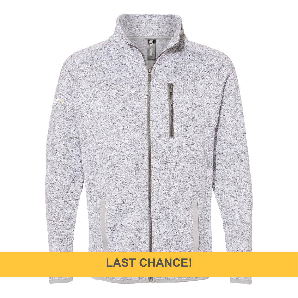 Men's Burnside Sweater Knit Jacket - Heather Grey (Last Chance!) primary image