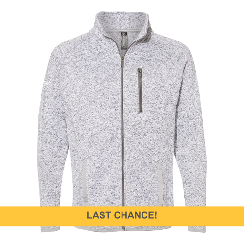 Men's Burnside Sweater Knit Jacket - Heather Grey (Last Chance!) image thumbnail