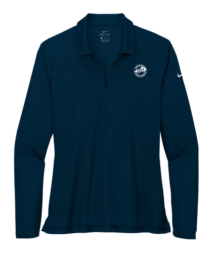 Ladies Nike Dri-Fit Micro Pique Long Sleeve Polo image thumbnail
