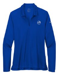 Image of Ladies Nike Dri-Fit Micro Pique Long Sleeve Polo