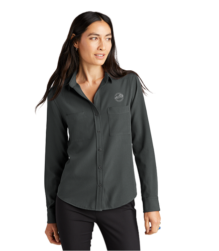 Ladies Crepe Long Sleeve Camp Blouse image thumbnail