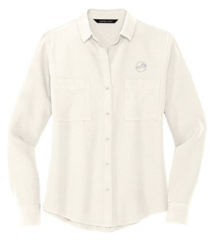 Ladies Crepe Long Sleeve Camp Blouse image thumbnail