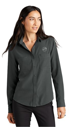 Ladies Crepe Long Sleeve Camp Blouse image thumbnail