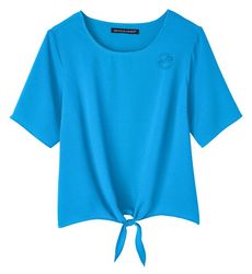 Image of Ladies Tie Front Blouse