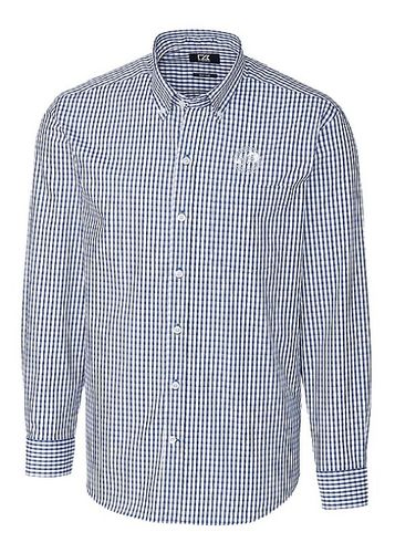 Cutter & Buck Stretch Gingham Mens Long Sleeve Dress Shirt image thumbnail