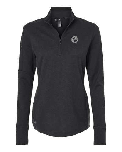 Ladies 3- Stripes Adidas Quarter-Zip Sweater  image thumbnail