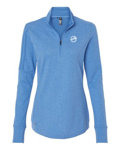 Ladies 3- Stripes Adidas Quarter-Zip Sweater  image thumbnail