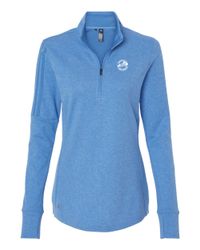 Image of Ladies 3- Stripes Adidas Quarter-Zip Sweater 