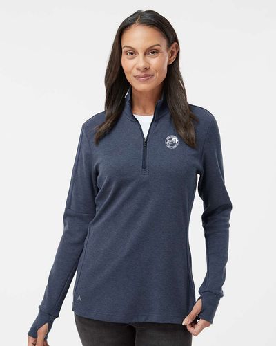 Ladies 3- Stripes Adidas Quarter-Zip Sweater  image thumbnail