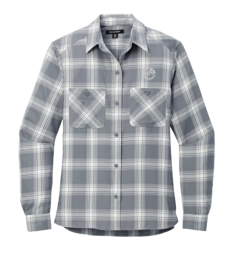 Ladies Flannel Plaid Long Sleeve Shirt image thumbnail