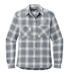 Image of Ladies Flannel Plaid Long Sleeve Shirt
