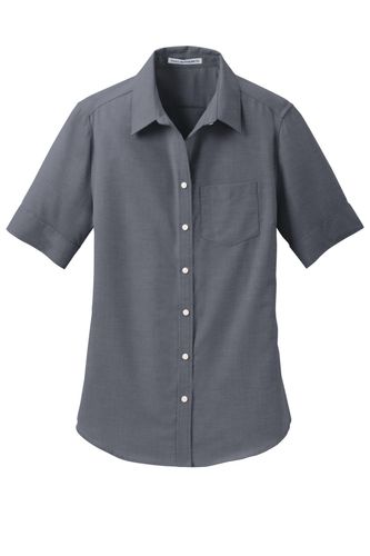 Port Authority Ladies Short Sleeve SuperPro Oxford Shirt. L659 image thumbnail