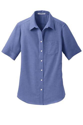 Port Authority Ladies Short Sleeve SuperPro Oxford Shirt. L659 image thumbnail