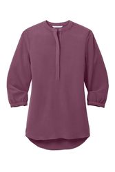 Image of Port Authority Ladies 3/4-Sleeve Textured Crepe Tunic LW713