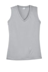 Image of Sport-Tek Ladies Sleeveless PosiCharge Competitor V-Neck Tee. LST352