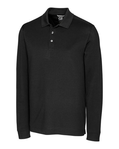 Cutter & Buck Advantage Eco Tri-Blend Pique Mens Long Sleeve Polo image thumbnail