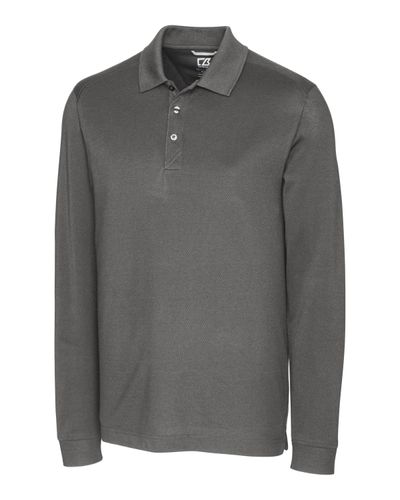 Cutter & Buck Advantage Eco Tri-Blend Pique Mens Long Sleeve Polo image thumbnail