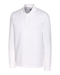 Image of Cutter & Buck Advantage Eco Tri-Blend Pique Mens Long Sleeve Polo