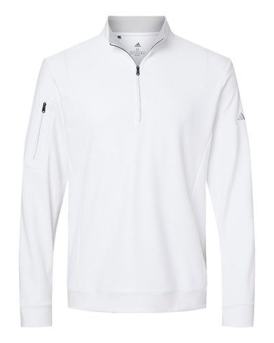 Adidas Men's Textured Quarter-Zip Pullover  image thumbnail