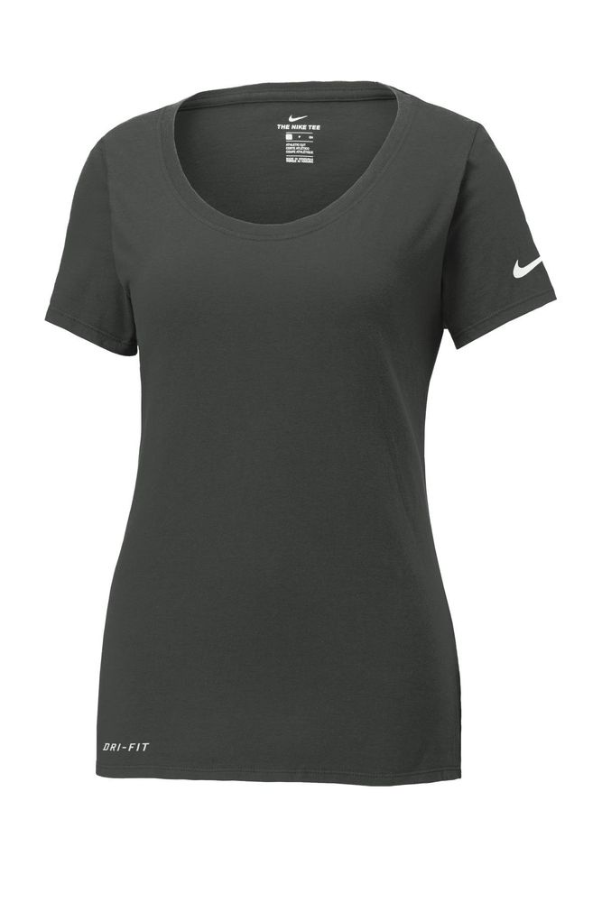 Nike Ladies Dri-FIT Cotton/Poly Scoop Neck Tee. NKBQ5234 primary image