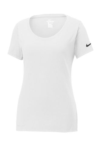 Nike Ladies Dri-FIT Cotton/Poly Scoop Neck Tee. NKBQ5234 image thumbnail