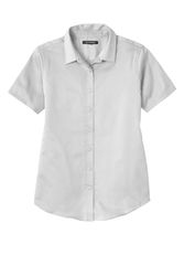 Image of Port Authority Ladies Short Sleeve SuperPro React Twill Shirt. LW809