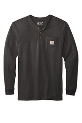 Image of Carhartt Long Sleeve Henley T-Shirt CTK128 Memphis Stone