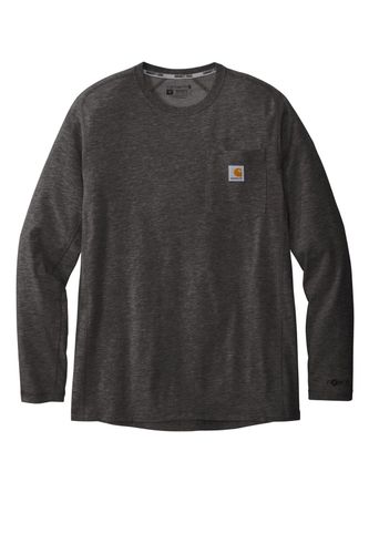 Carhartt Force Long Sleeve Pocket T-Shirt CT106656 Memphis Stone image thumbnail