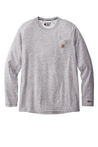 Carhartt Force Long Sleeve Pocket T-Shirt CT106656 Memphis Stone image thumbnail