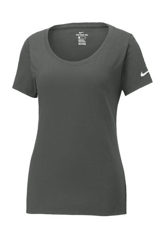 Nike Ladies Dri-FIT Cotton/Poly Scoop Neck Tee NKBQ5234 Memphis Stone image thumbnail