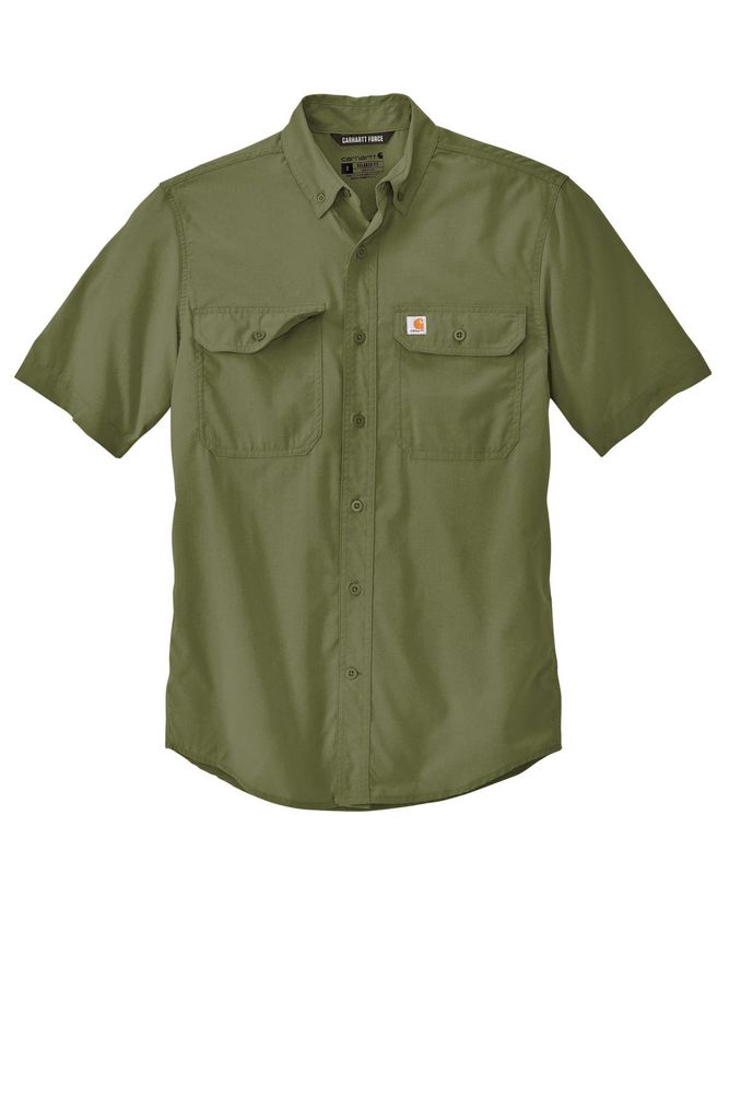 Carhartt Force Solid Short Sleeve Shirt CT105292 Memphis Stone primary image