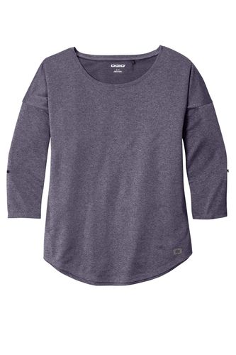 OGIO Women's Gravitate Scoop 3/4-Sleeve . LOG141 Memphis Stone image thumbnail