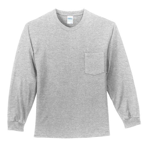 Port & Company Tall Long Sleeve Essential Pocket Tee. PC61LSPT Memphis Stone image thumbnail