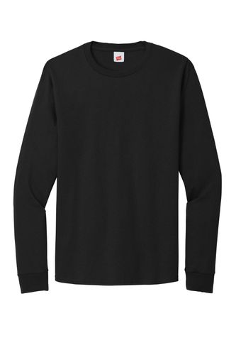 Hanes Essential-T 100% Cotton Long Sleeve T-Shirt 5286 Memphis Stone image thumbnail
